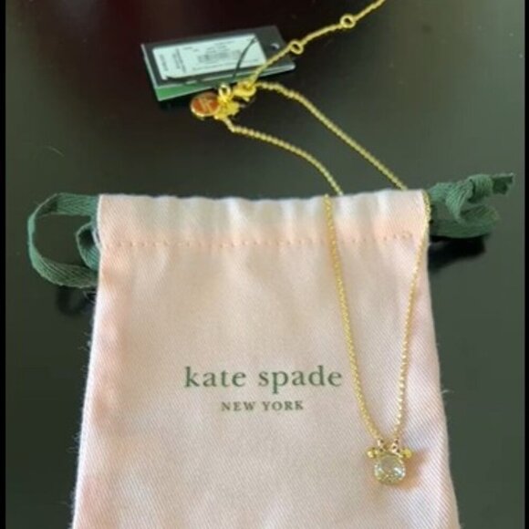 Kate Spade X Disney NWT Minnie Mouse Pendant Necklace with Dust bag - Picture 4 of 6